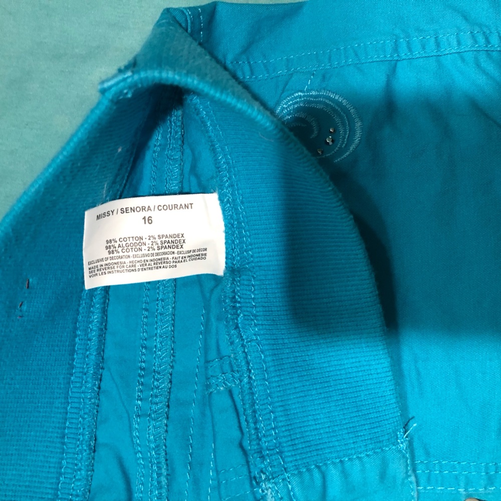 #32 shorts, blue colored, Gloria Vanderbilt, size: 16 - Picture 5 of 10